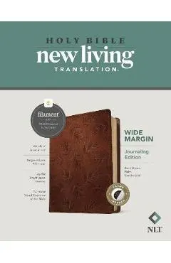 NLT Wide Margin Bible, Filament Enabled Edition (Red Letter, Leatherlike, Dark Brown Palm, Indexed)