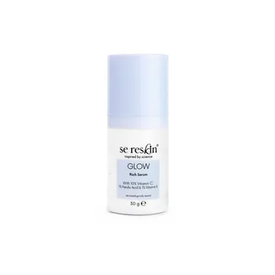 Ser pentru fata iluminator cu 10% vitamina C, E si acid ferulic Glow, 30 g, Se:Reskin