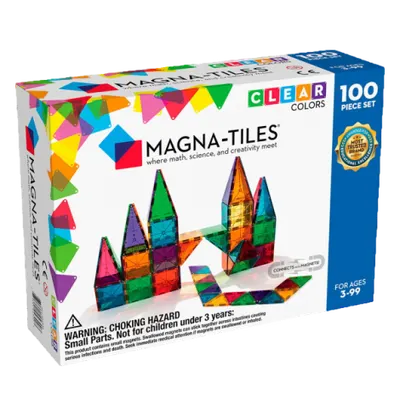 Magna-Tiles Clear Colors set magnetic (100 piese)