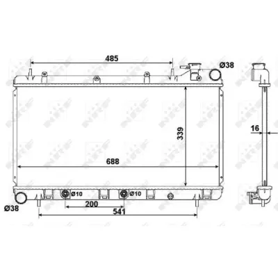 Radiator, racire motor NRF 58372