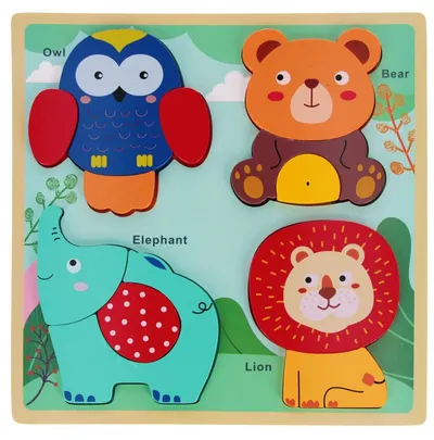Puzzle din lemn Bam Bam - Animale
