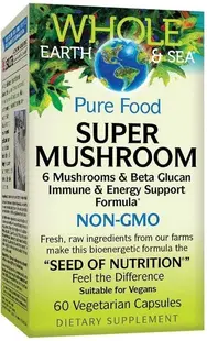 Whole Earth & Sea Super Mushroom, 60 capsule, Natural Factors