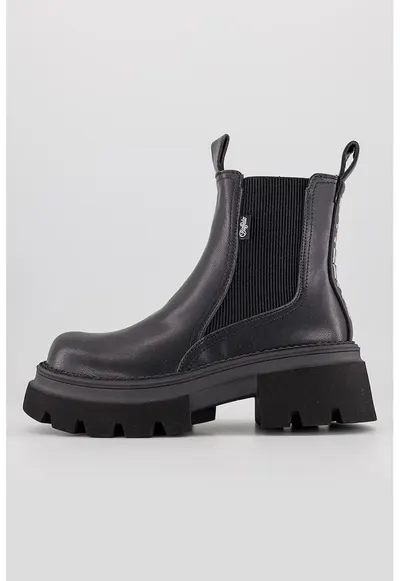 Ghete Chelsea de piele ecologica Mave - Negru