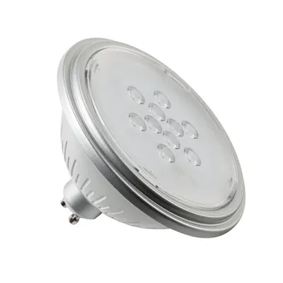 Sursa de iluminat, bec, lampa cu LED-uri QPAR111, GU10, 7W, 3000K 25 ° argint