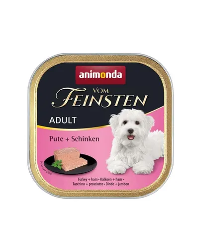 ANIMONDA Vom Feinsten Adult Turkey&Ham 150 g hrana pate caini adulti, curcan si sunca