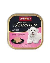 ANIMONDA Vom Feinsten Adult Turkey&Ham 150 g hrana pate caini adulti, curcan si sunca