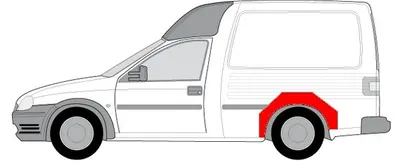 Segment reparatie aripa spate stanga OPEL COMBO B intre 1994-1997