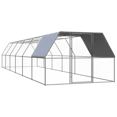 Gossi cotet de pasari pentru exterior, 3x12x2 m, otel zincat