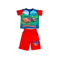 Pijamale copii cu maneca scurta, 100% bumbac, Gear Up For Adventures, Cars Engros