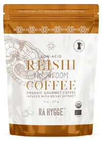 Cafea gourmet Arabica cu Reishi, măcinată pentru espresso, 227 g, Ra Hygge