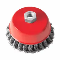 Perie cupa din sarma cu fir rasucit, 75mm - pentru curatare si slefuire metalica