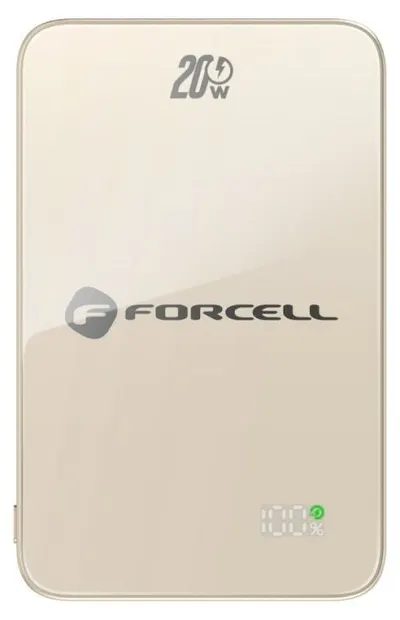Baterie portabilă Forcell - F-Energy SuperSlim F5K8, 5000 mAh, MagSafe, bej