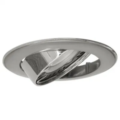 Rama incastrabila pentru spot, reglabila, corp crom perlat/nichel, baza MR16