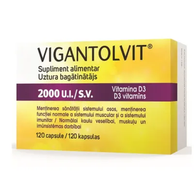 VIGANTOLVIT, Vitamina D3 2000 U.I., Catalent | 120 capsule moi