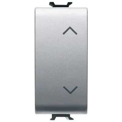 Buton jaluzele / rulouri electrice 1 modul Gewiss Chorus GW14140, 1P ND+ND, 10A, interblocare, titan