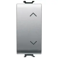 Buton jaluzele / rulouri electrice 1 modul Gewiss Chorus GW14140, 1P ND+ND, 10A, interblocare, titan