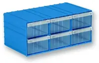 Organizator pentru accesorii Mms - 120-6, 6 броя, 370x204x160 mm, albastru