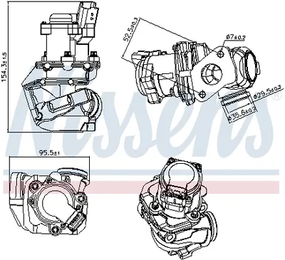 Supapa Egr Potrivit Citroen C1, C2, C2 Enterprise, C3 I, C3 Ii, C3 Pluriel, Nemo, Nemo Minivan; Ford Fiesta V, Fiesta Vi, Fusion; Mazda 2; Peugeot 1007, 107, 206, 206+, 207 1.4d 1.6d 09.01