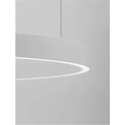 Lampa suspendata ELOWEN Brushed Alb Aluminum & Acrylic LED 77 Wat 220 Volt 3323Lm 3000K IP20 sus & jos Deschis