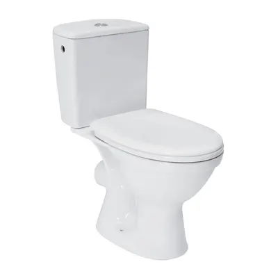 Set vas WC pe pardoseala cu rezervor Cersanit Roma 010 + mecanism si capac polipropilena R02-019 (evacuare orizontala)