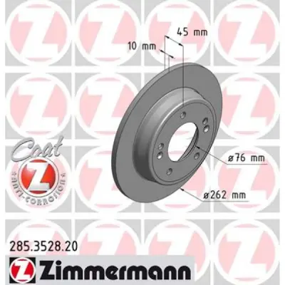Disc frana ZIMMERMANN 285.3528.20