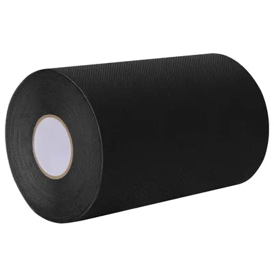 vidaXL Bandă de iarbă artificială autoadezivă Negru 15 cm x 10 m
