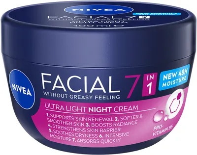 Nivea Cremă de noapte pentru față cu ulei de shea și vitamina B5, 100 ml