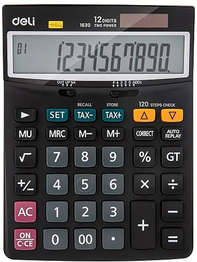 Calculator Deli Core - E1630, 12 dgt, negru