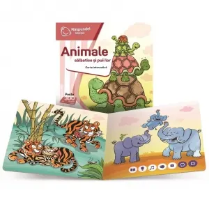 Raspundel Istetel, Carte interactiva Animale salbatice si puii lor