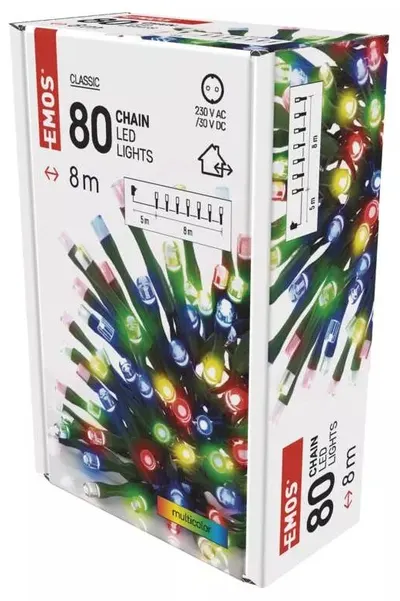 Becuri LED Emos - CLS Timer, 80 buc., 3.6W, 8 m