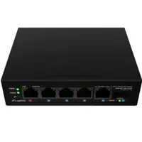 Switch Lanberg ILFE-4P-1GE-1S-90, 1 port 100BASE-T 802.3bt PoE++, 3 porturi 100BASE-T 802.3af/802.3at PoE+, Unmanaged, maxiumum