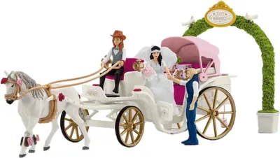 Set joc Schleich - Căruță de nuntă