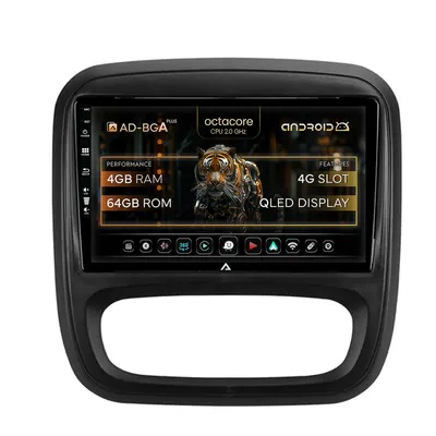 Navigatie Opel Vivaro Renault Trafic Fiat Talento (2014-2017), Android, A-Octacore 4GB RAM + 64GB ROM, 9 Inch - AD-BGA9004+AD-BGRKIT389