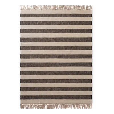 Covor negru/crem reversibil/țesut manual din iută 200x300 cm Playa – Hanse Home