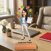 Caricatura pentru Nutritionist - Statueta Personalizata tip Trofeu