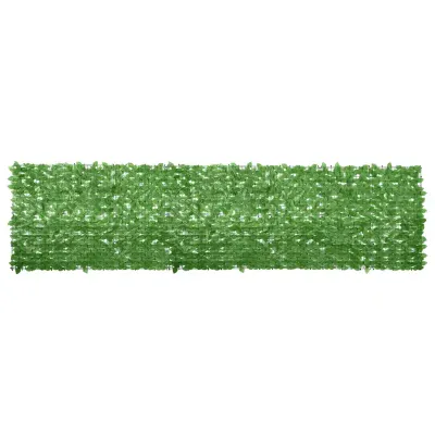 vidaXL Paravan de balcon, frunze verzi, 400x100 cm