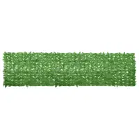 vidaXL Paravan de balcon, frunze verzi, 400x100 cm