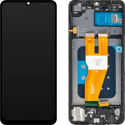 Display cu Touchscreen MP compatibil cu Samsung Galaxy A05 A055, cu Rama, Negru