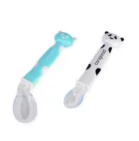 Set 2 linguri din silicon Cangaroo Panda pink, blue