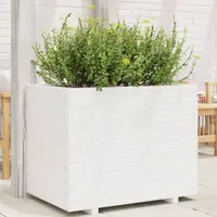 vidaXL Jardinieră de grădină, alb, 90x60x72 cm, lemn masiv de pin