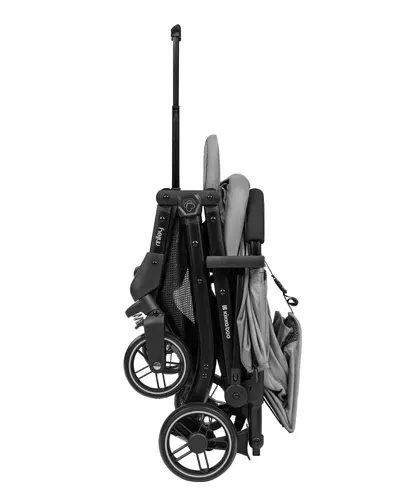 Carucior sport KikkaBoo Miley LightGrey pana la 22kg,Pliere compacta cu sistem troller,Cadru aluminiu,Suspensii,Baldachin cu extensie protectie UPF50+,Spatar reglabil cu pozitie de somn,Material impermeabil,Husa picioare