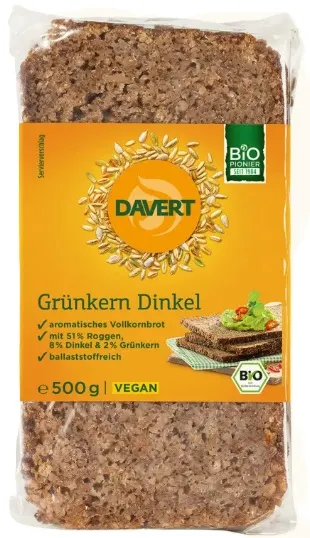 Pâine integrală de speltă bio, 500 g, Davert