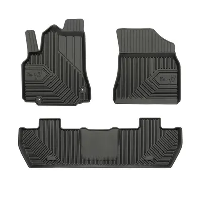 Set covorase cauciuc 3 piese No. 77, fata spate negru, potrivit CITROEN BERLINGO, BERLINGO MULTISPACE, BERLINGO MINIVAN; PEUGEOT PARTNER, PARTNER ORIGIN MINIVAN, PARTNER TEPEE 07.96