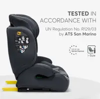 Scaun auto cu isofix KikkaBoo i-Bronn i-SIZE Mint 76-150 cm,omologat R129,conectori isofix telescopici cu sistem verificare instalare,tetiera reglabila in 5 pozitii,perna reductor moale,ghidaj multi centura,husa detasabila