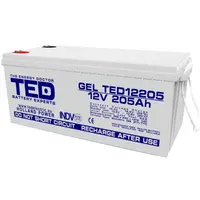 Acumulator GEL pentru UPS sau panouri fotovoltaice TED 12V 205Ah VRLA TED12205 Deep Cycle