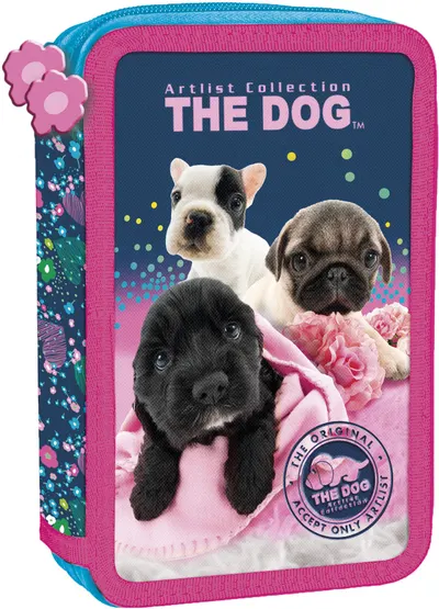 Penar școlar echipat Derform The Dog - cu 2 fermoare