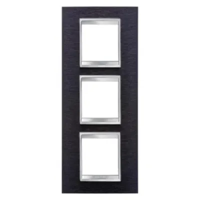 Placa ornament CProiector HORUS LUX international - IN METAL - 2+2+2 modul VERTICAL - ALUMINIUM BLACK - CProiector HORUS
