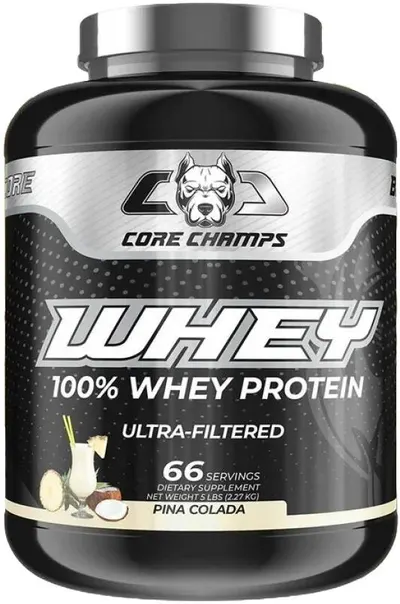 100% Whey Protein Ultra-Filtered, pina colada, 2270 g, Core Champs by Kai Greene