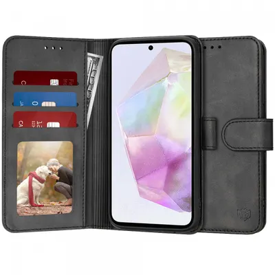 Husa pentru Samsung Galaxy A35 5G A356, Techsuit, Diary Book, Neagra