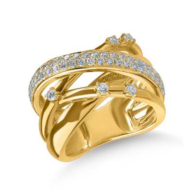 Inel din aur galben cu diamante de 0.8ct